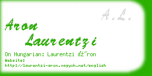 aron laurentzi business card